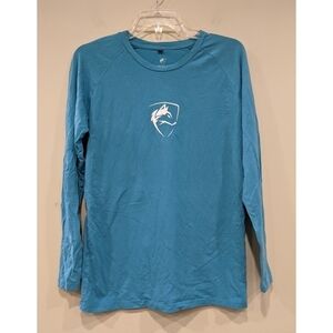 Alphalete Blue Long Sleeve Athletic Tee Size Small